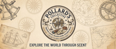 Pollard's Collective logo with vintage map and compass design on a beige background
